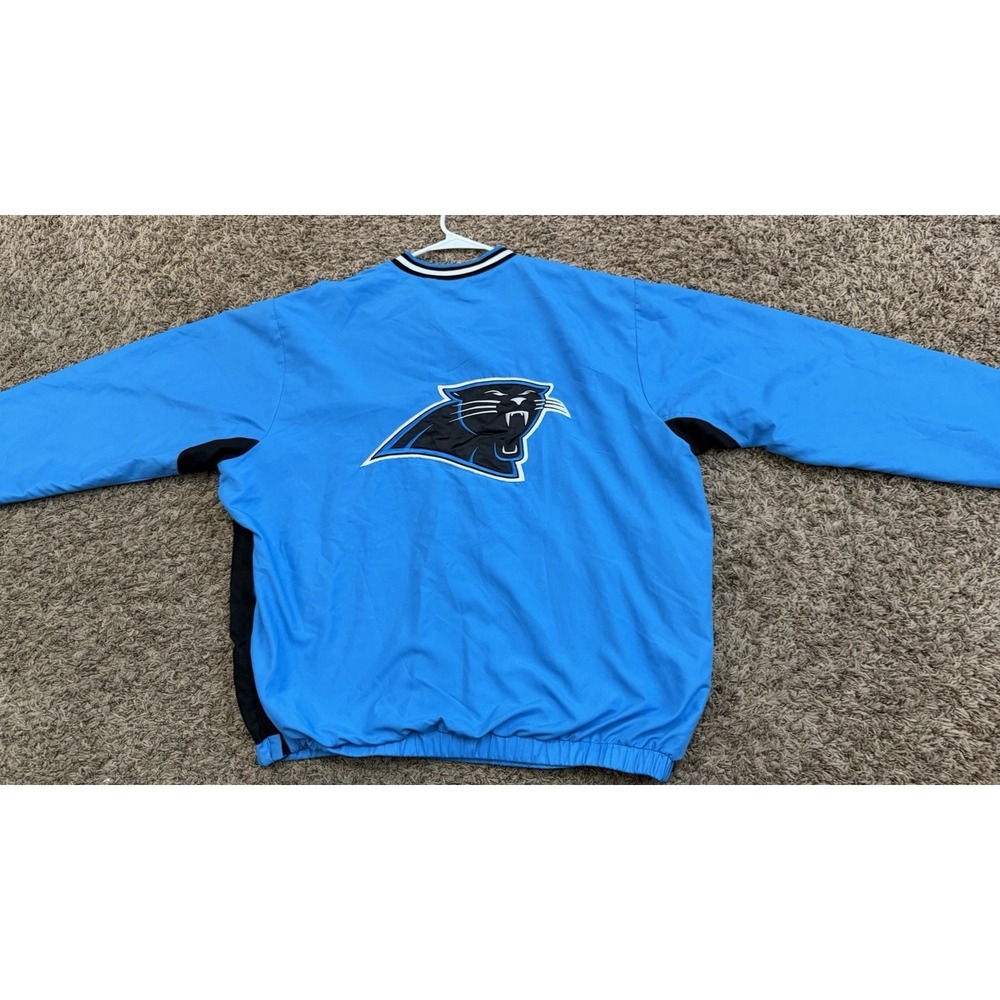 Carolina Panthers Y2K NFL Vintage Pull Over Double Sided V-Neck Mens Size XL